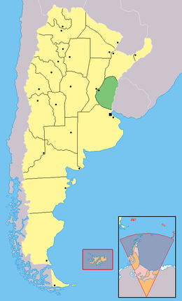 Mapa de Provincia de Entre Ríos