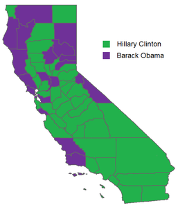 Primaria demócrata de California, 2008