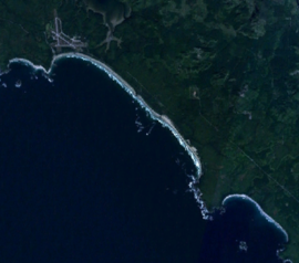 Vista de satélite del litoral del parque