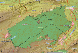 Mapa de la Sierra de Mariola
