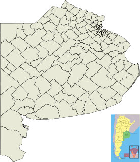 Localización de Lisandro Olmos (Buenos Aires) en Provincia de Buenos Aires