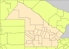 Localización de General Pinedo en Provincia del Chaco