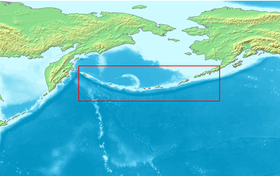 Localización de las islas Aleutianas