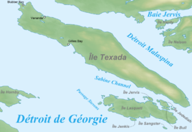 Mapa de la isla Texada