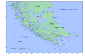 Localización del estrecho de Magallanes