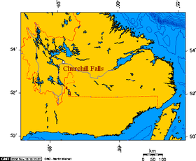 Localización del Hamilton Inlet