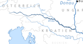 Localización del río Drava
