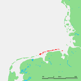 Localización de las islas Frisias orientales