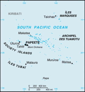 Localización de las islas (Polinesia Francesa)