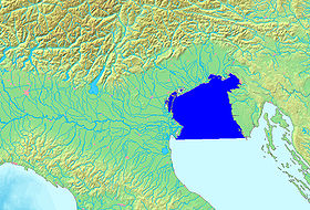 Localización del golfo de Venecia