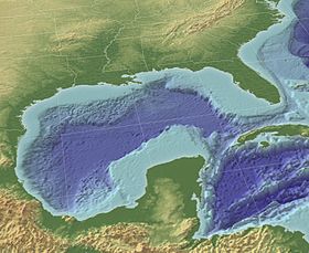 Modelización en 3D del golfo de México.