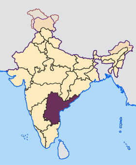 Mapa de Andhra Pradesh