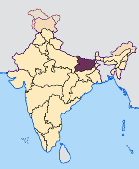 Mapa de Bihar