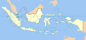 Localización de las islas Natuna (provincia Islas Riau)