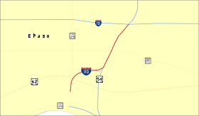 Interstate 110 map (Texas).svg