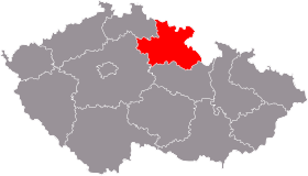 Mapa de Región de Hradec Králové
