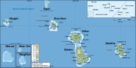 Mapa de las islas de Sotavento