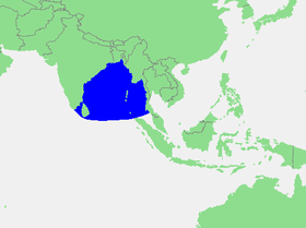 Localización de la bahía de Bengala (incluye el mar de Andamán).