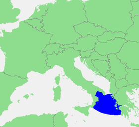 Localización del mar de Jónico.