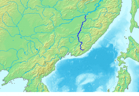 Localización del río Jor (el río destacado es el Ussuri)