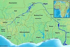 Mapa del río Níger