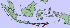 Mapa de las islas menores de la Sonda