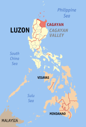 Situación de la provincia de Cagayán en el mapa provincial de Filipinas