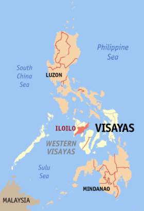 Situación de la provincia de Iloílo en el mapa provincial de Filipinas
