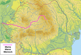 Localización del río Mures, del que el Abucea es afluente