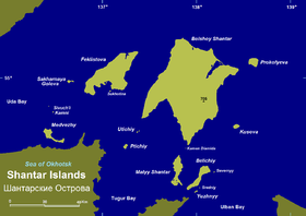 Mapa de las islas Chantar