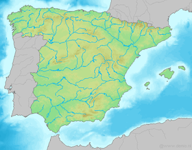 Localización del golfo (mapa de relieve de España)