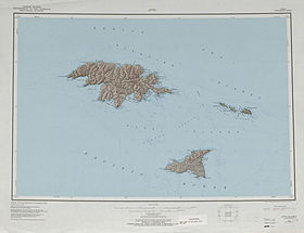 Mapa de las islas Near, con las Semichi a la derecha