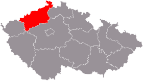 Mapa de Región de Ústí nad Labem
