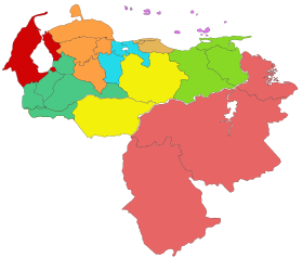 Mapa de Región Centro Occidental