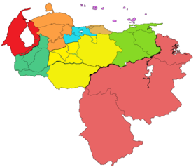 Mapa de Región de los Llanos
