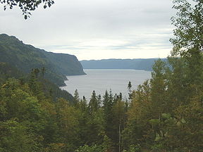 Vista del fiordo Saguenay