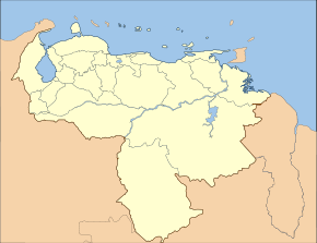 Localización del Monumento Natural en Venezuela