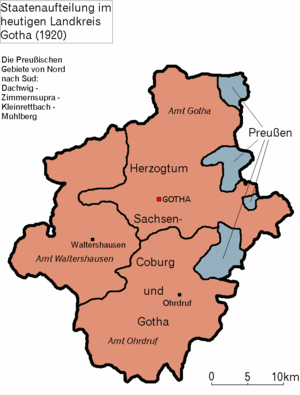 Staatenaufteilung des Landkreises vor 1922