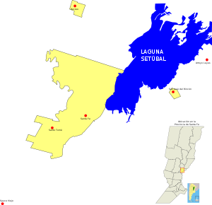 Área urbana del Gran Santa Fe y las localidades incluidas en ella.