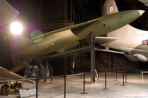Un Martin MGM 1 Matador en el Museo de la Guerra Fria de la Fuerza Aerea de los Estados Unidos en Dayton Ohio.
