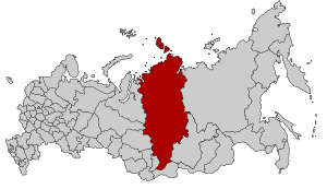 Localización del Krai de Krasnoyarsk en Rusia