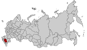 Localización del Krai de Stávropol en Rusia