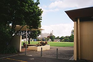 St Peter's College cricket field and Outhwaite Park.JPG