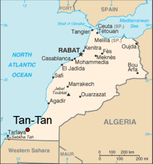 Localización de Tan-Tan.