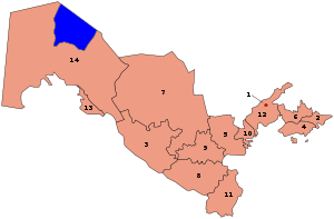 Uzbekistan provinces numbered.svg