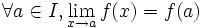  \forall a \in I, \lim_{x \to a} f(x) = f(a) 