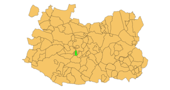Situación del municipio de Cañada de Calatrava dentro de la provincia