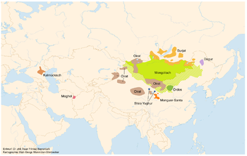 Linguistic map of the Mongolic languages.png
