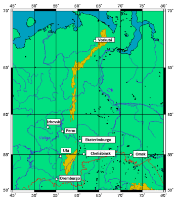 La región geográfica del Ural