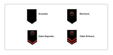 Grados y distintivos de los marineros de la Marina
